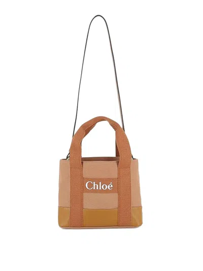 Chloé Kids Logo-print Panel Tote Bag In Multi