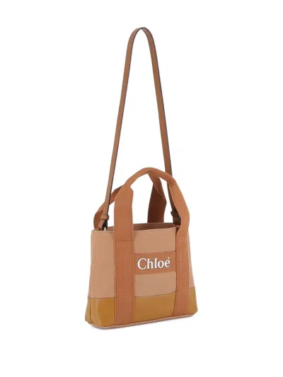 Chloé Kids Logo-print Panel Tote Bag In Multi