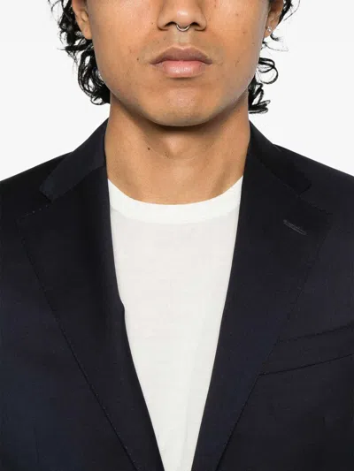 Corneliani Navy Blue Single-breasted Suit In Pure Virgin Wool  In Blue