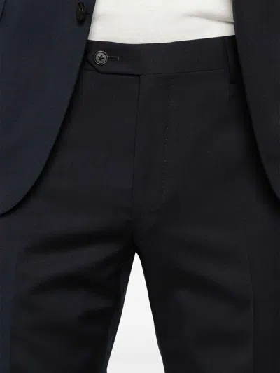Corneliani Navy Blue Single-breasted Suit In Pure Virgin Wool  In Blue