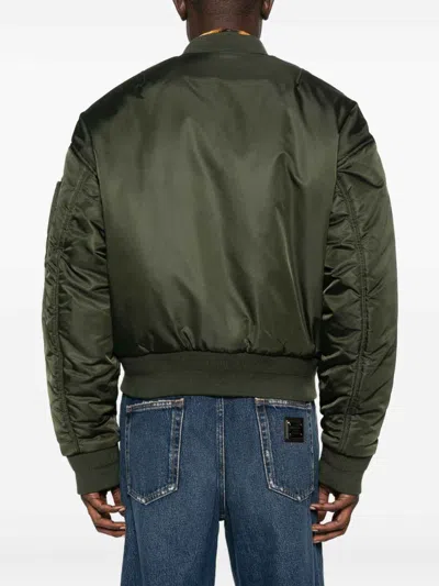 Dsquared2 Zip-front Bomber Jacket In Green
