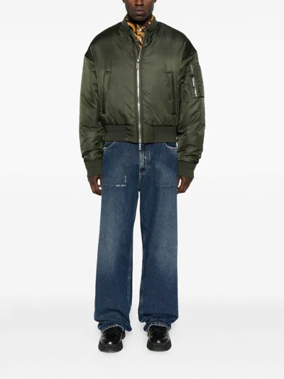 Dsquared2 Zip-front Bomber Jacket In Green