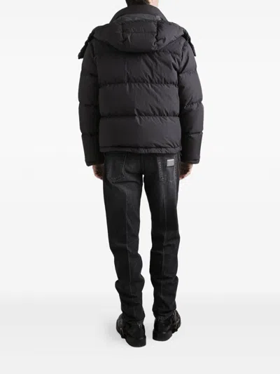 Dolce & Gabbana Grey Polyamide Polyurethane Giubbotto Jacket In Gray