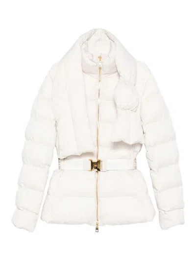 Elisabetta Franchi Tailored Minimalistic Jacket With Structured Shoulders In Gray