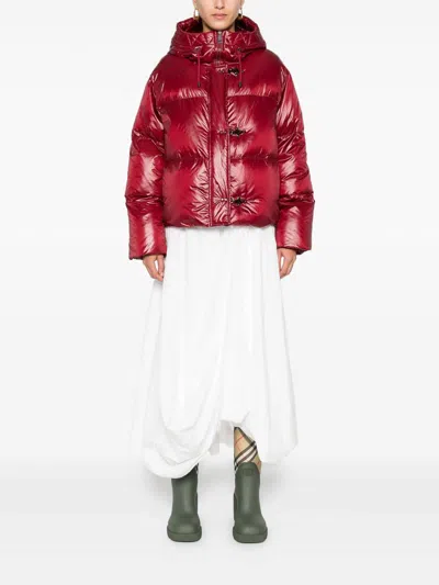 Fay Structured Fit Minimalist Jacket With Classic Silhouette In Red