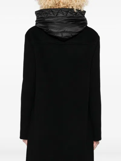 Fay Double Front Coat In Wool And Cashmere In Black