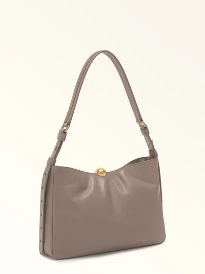 Furla Soft M Sphere Shoulder Bag In Brown