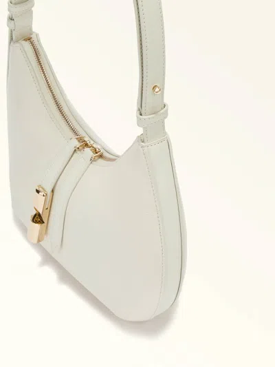 Furla Shoulder Bag Drop S In Leather Cream Color In White