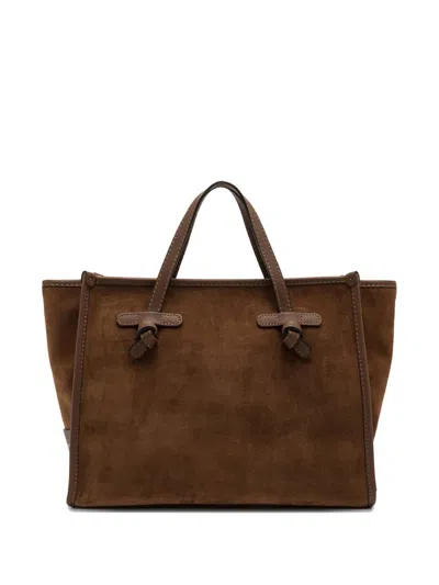Gianni Chiarini Miss Marcella 32 Brown Leather Tote Bag  In Brown