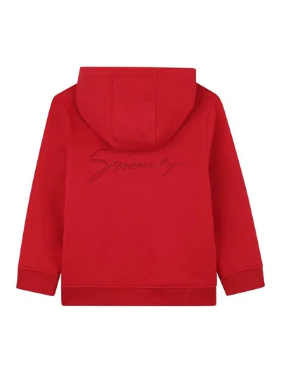 Givenchy Logo-print Hoodie In Red