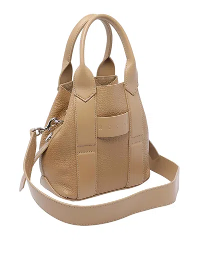 Hogan Handbag With Detachable Strap And Top Handles In Neutral