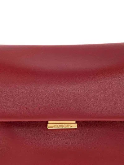 Jacquemus Spherical Embellishment Shoulder Bag With Top Handle In Red