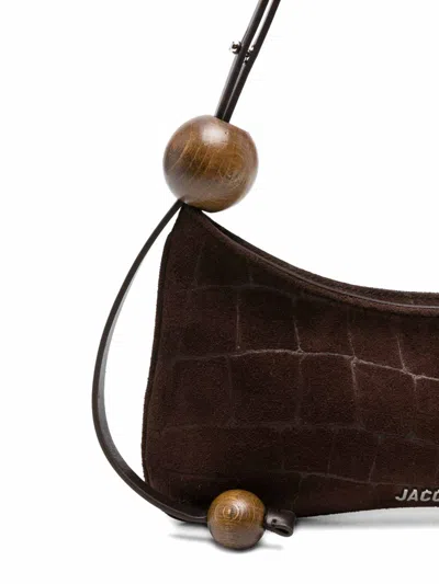 Jacquemus Le Bisou Perle Shoulder Bag In Brown