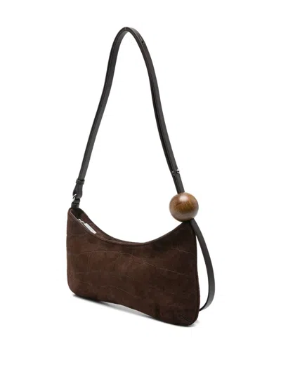 Jacquemus Le Bisou Perle Shoulder Bag In Brown