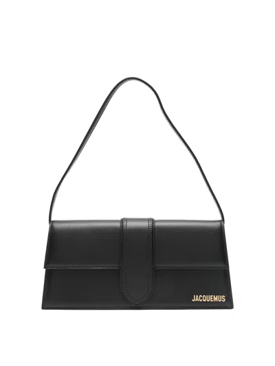 Jacquemus Le Bambino Long In Smooth Leather Bags In Black