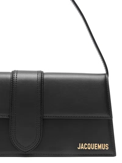 Jacquemus Le Bambino Long In Smooth Leather Bags In Black
