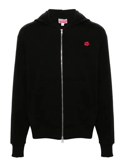 Kenzo Crewneck Sweater With Boke Flower Motif In Black