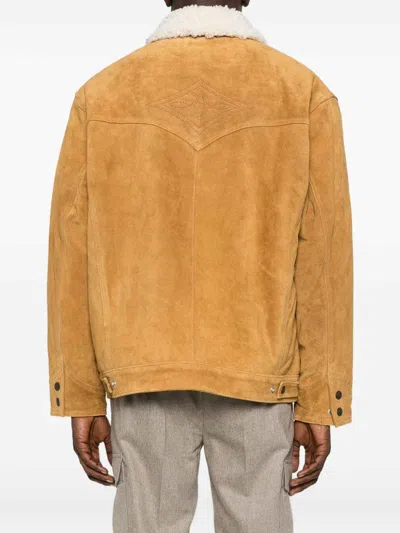 Levi's Suede Jacket With Shearling Collar Levis In Brown