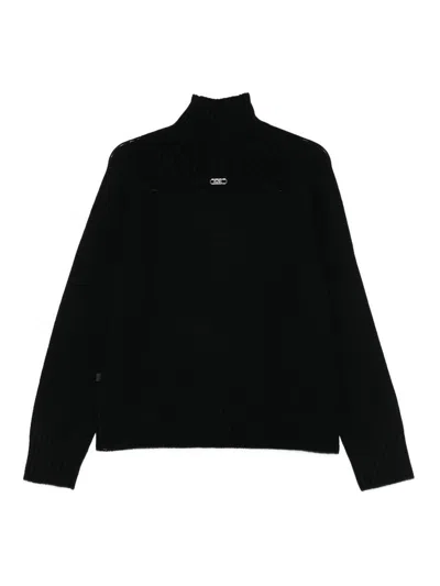 Michael Kors Turtleneck Pullover In Black Wool In Black