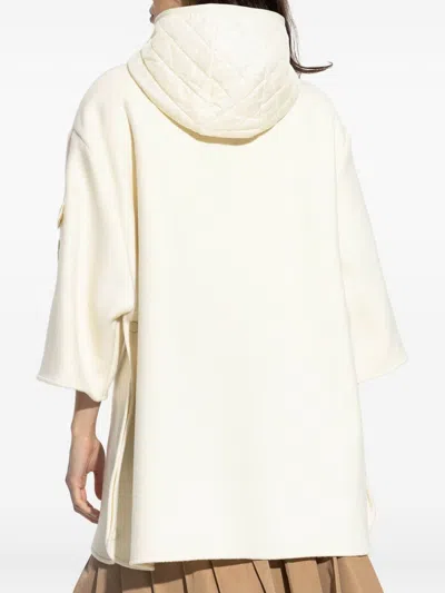 Moncler Virgin Wool Blend Cape In White