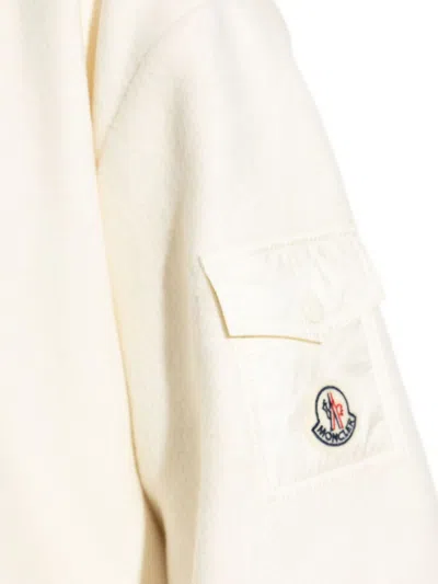 Moncler Virgin Wool Blend Cape In White