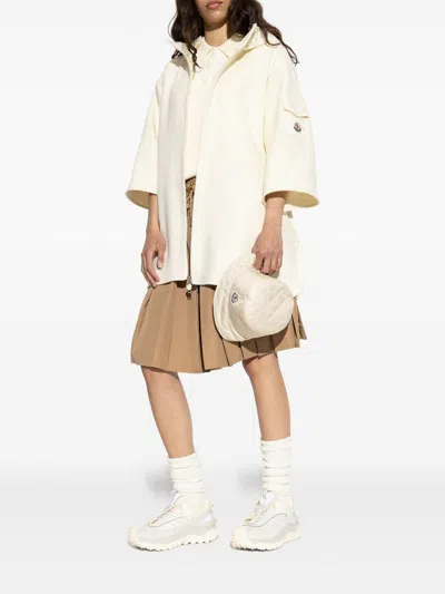 Moncler Virgin Wool Blend Cape In White