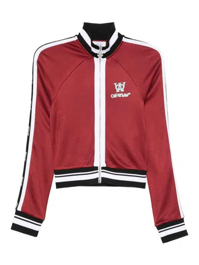 Off-white Serena Track Jacket Contrast Trim In Red