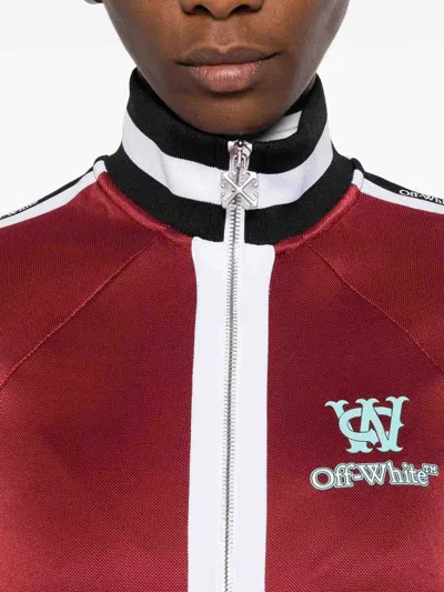 Off-white Serena Track Jacket Contrast Trim In Red