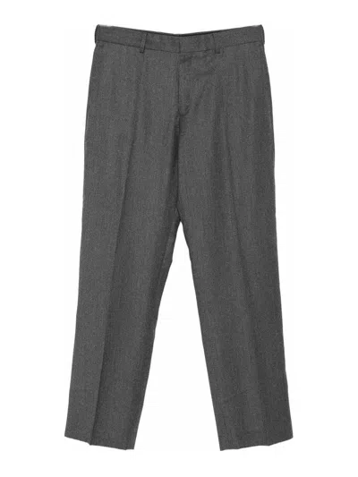 Paul Smith Conceal Fastened Straight-leg Trousers In Gray