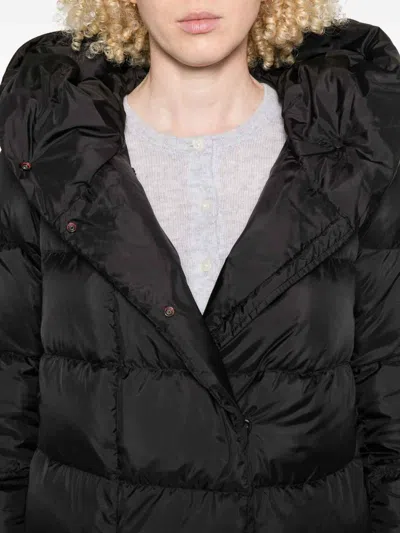 Peuterey High-volume Collar Black Puffer Jacket In Black