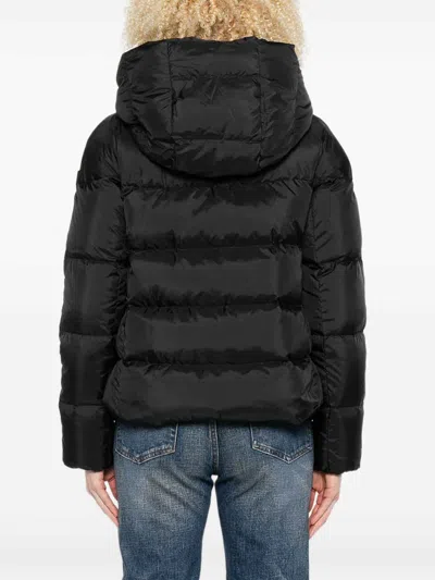 Peuterey High-volume Collar Black Puffer Jacket In Black