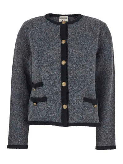 Semicouture Grey 'dulcinea' Cardigan In Gray