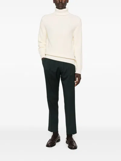 Sebago Ribbed Knit White Wool Sweater In Neutral
