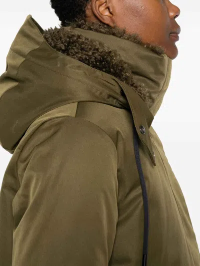 Save The Duck Eco-friendly Parka With Adjustable Hood And Flap Pockets In Green