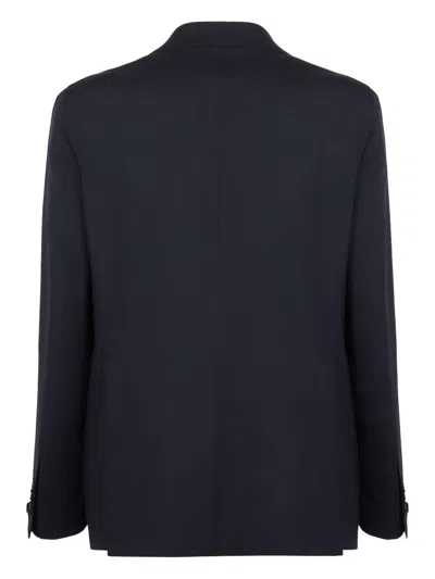 Tagliatore Wool Single-breasted Suit In Blue