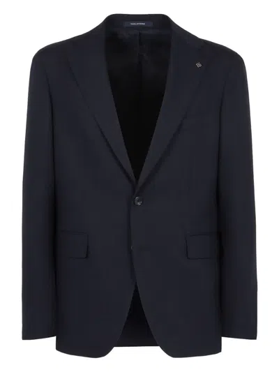 Tagliatore Wool Single-breasted Suit In Blue