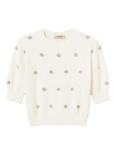 Twinset Jewel Sweater In Neutral