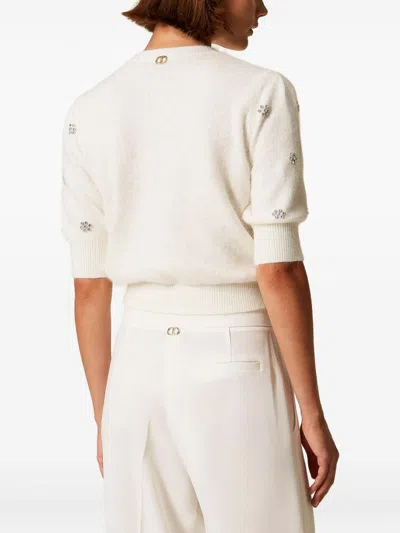 Twinset Jewel Sweater In Neutral