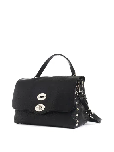 Zanellato 068010-0050000-z0520 Dark Navy Postina Daily Giorno Baby Leather Handbag In Black