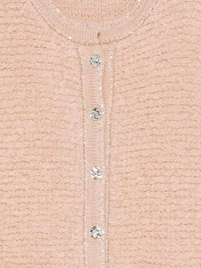 D Exterior Knitted Cardigan With Decorative Buttons In Neutral