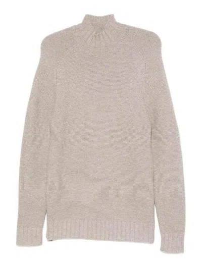 Alpha Studio High-neck Sweater In Gray