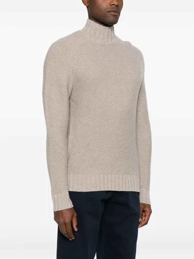 Alpha Studio High-neck Sweater In Gray