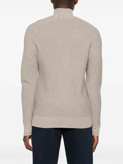 Alpha Studio High-neck Sweater In Gray