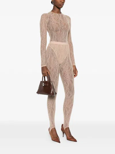 Coperni Trapezoidal Brown Calfskin Handbag In Brown