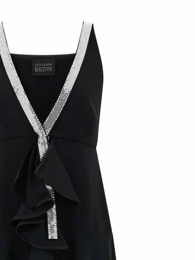 Giovanni Bedin Ruffle Dress In Black