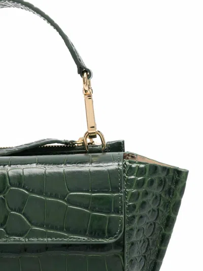 Wandler Womens Olive Croco Hortensia Mini Crocodile-effect Leather Shoulder Bag In Green