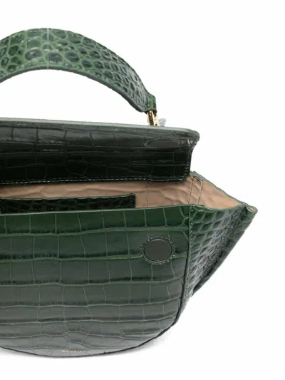 Wandler Womens Olive Croco Hortensia Mini Crocodile-effect Leather Shoulder Bag In Green