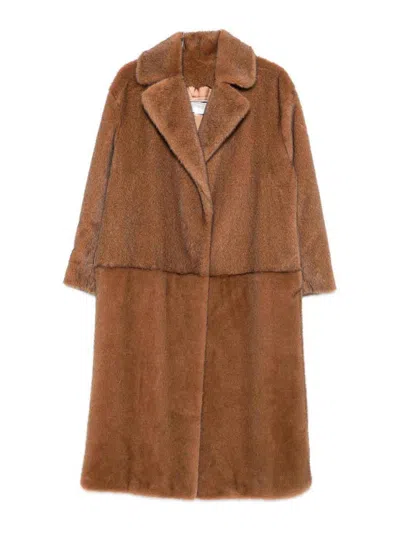 Antonelli Brown Tailored Coat With Structured Fit In Brown