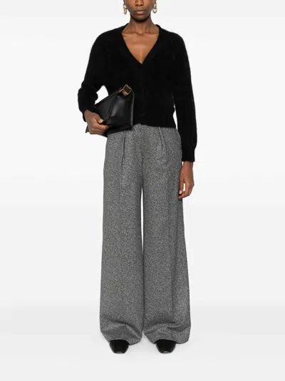 Tabaroni Cashmere Cashmere Sweater With Classic Round Neckline In Black