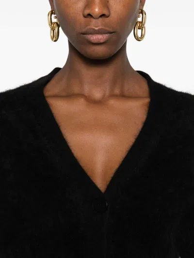 Tabaroni Cashmere Cashmere Sweater With Classic Round Neckline In Black